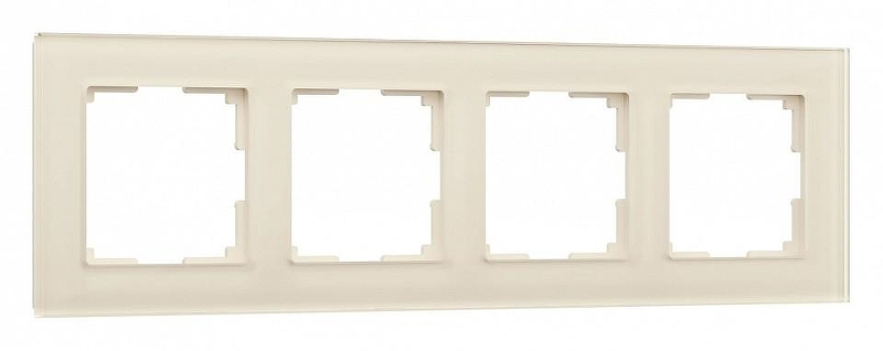 Рамка на 4 поста Werkel Favorit (молочный, стекло) W0041141 цвет Белый