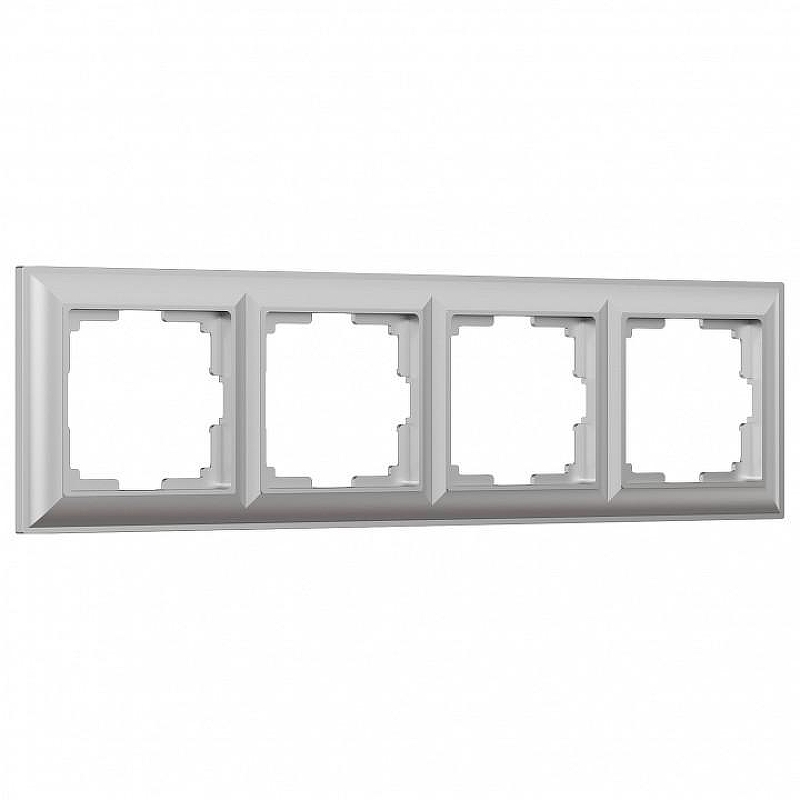 Рамка на 4 поста Werkel Fiore (серебряный) W0042206 цвет Серебро