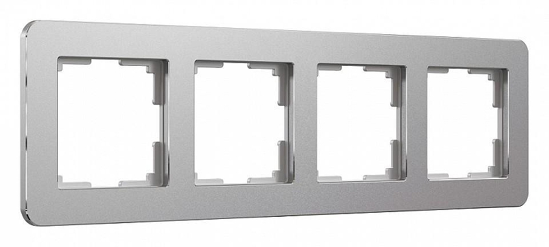 Рамка на 4 поста Werkel Platinum (алюминий) W0042606 цвет Серебро