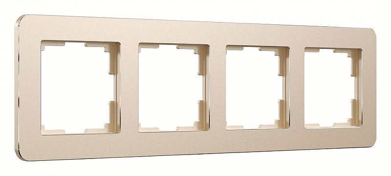 Рамка на 4 поста Werkel Platinum (шампань) W0042611 цвет Бежевый