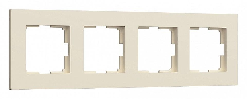 Рамка на 4 поста Werkel Slab (айвори софт) W0042962 цвет Желтый