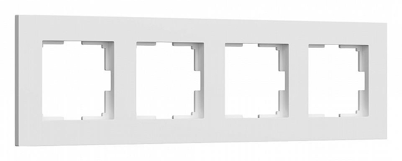 Рамка на 4 поста Werkel Slab (белый софт) W0042961 цвет Белый