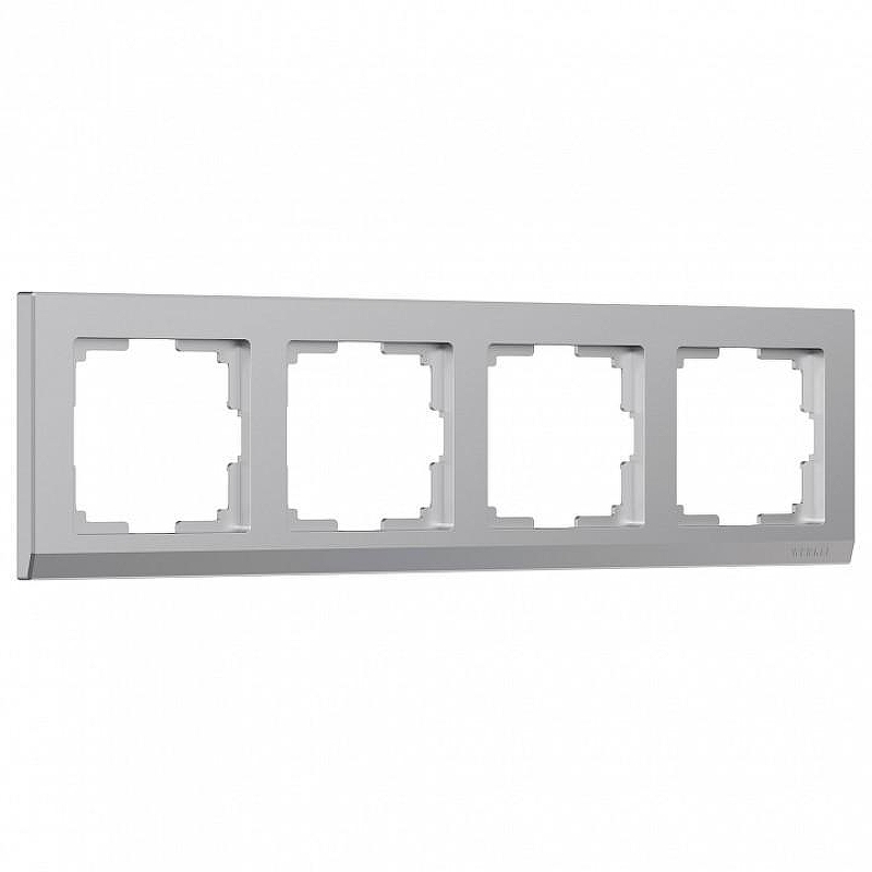 Рамка на 4 поста Werkel Stark (серебряный) W0041806 цвет Серебро