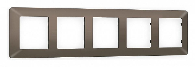 Рамка на 5 постов Ambrella Volt Line AF110635 цвет Бронза