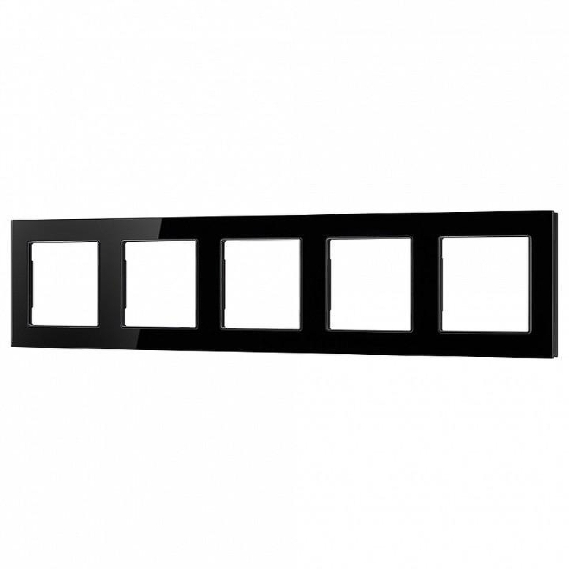 Рамка на 5 постов Arlight GLARE 043806 цвет Черный