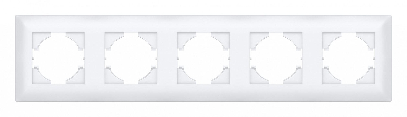 Рамка на 5 постов Gusi Electric BRAVO С1050-001 цвет Белый