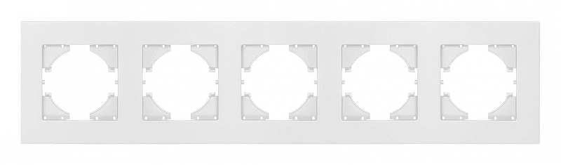Рамка на 5 постов Gusi Electric CITY С1115-001 цвет Белый