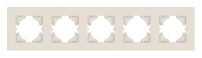 Рамка на 5 постов Gusi Electric CITY С1115-003 цвет Бежевый