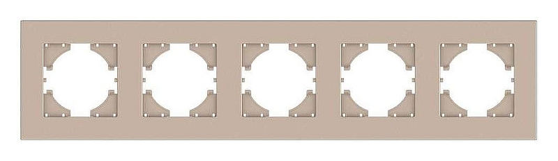 Рамка на 5 постов Gusi Electric CITY С1115-027 цвет Шампань
