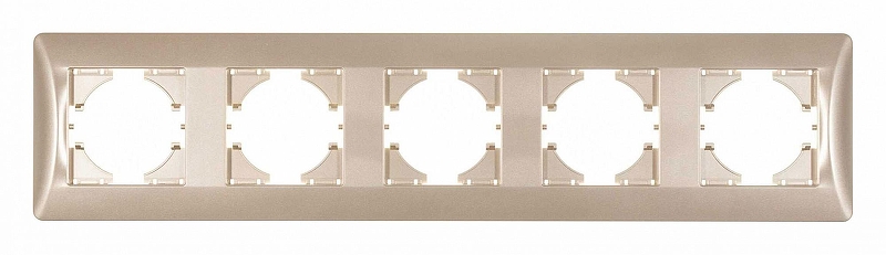Рамка на 5 постов Gusi Electric UGRA С1150-027 цвет Шампань