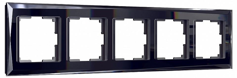 Рамка на 5 постов Werkel Diamant (черный) W0051208 цвет Черный