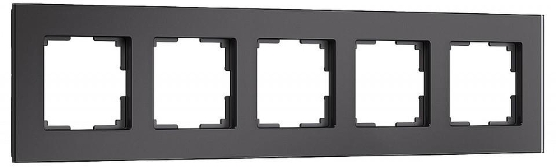 Рамка на 5 постов Werkel Senso черный soft-touch W0053108 цвет Черный