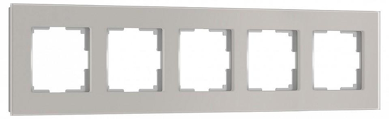 Рамка на 5 постов Werkel Senso дымчатый soft-touch W0053117 цвет Серый