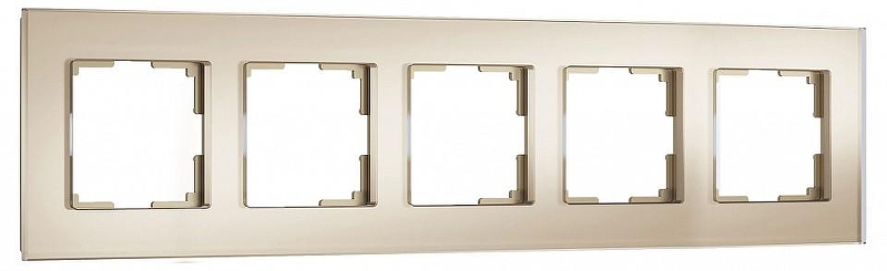 Рамка на 5 постов Werkel Senso шампань soft-touch W0053111 цвет Бежевый