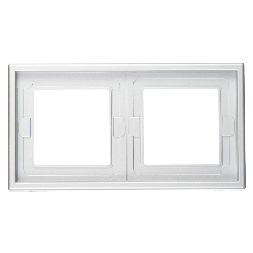 Рамка Systeme Electric ArtGallery двухместная алюминий (GAL440302)