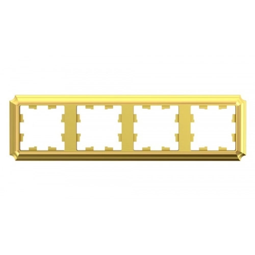 Рамка Systeme Electric AtlasDesign Antique четырехместная золото (ATN101604)