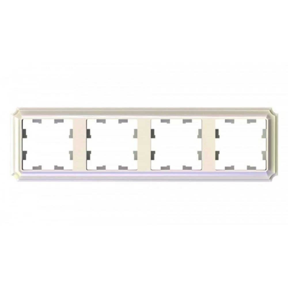 Рамка Systeme Electric AtlasDesign Antique четырехместная жемчуг (ATN100404)