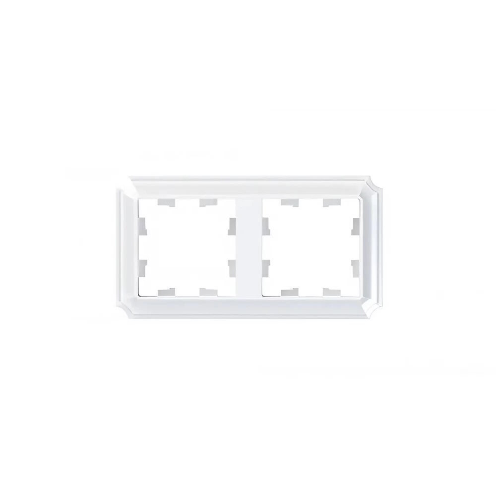 Рамка Systeme Electric AtlasDesign Antique двухместная белая (ATN100102)