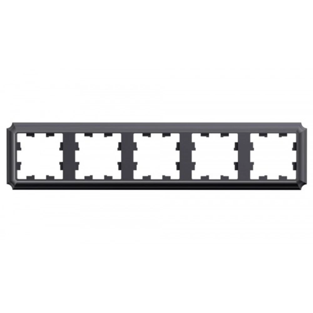 Рамка Systeme Electric AtlasDesign Antique пятиместная сталь (ATN100905)