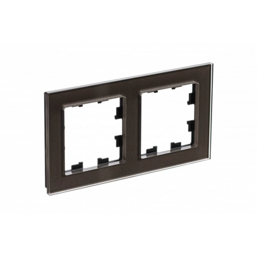 Рамка Systeme Electric AtlasDesign Nature двухместная мокко (ATN320602)