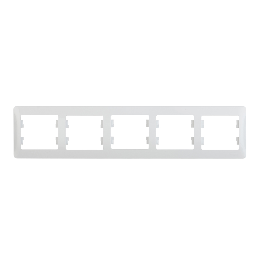 Рамка Systeme Electric Glossa пятиместная белая (GSL000105)