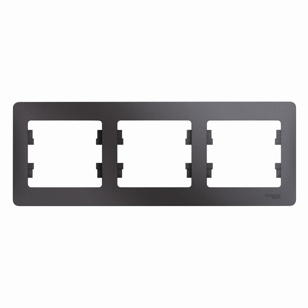 Рамка Systeme Electric Glossa трехместная графит (GSL001303)