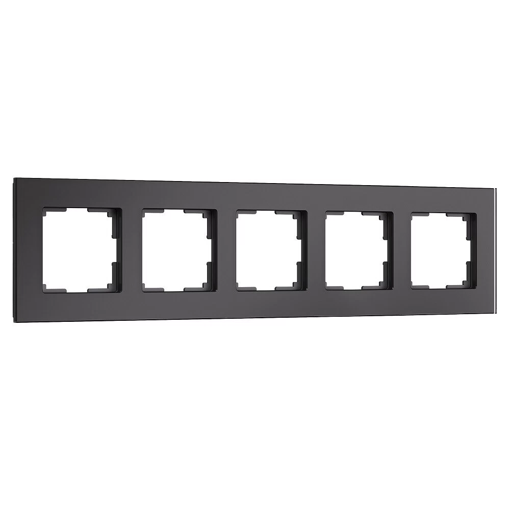 Рамка Werkel Senso пятиместная черная soft-touch (a069969)