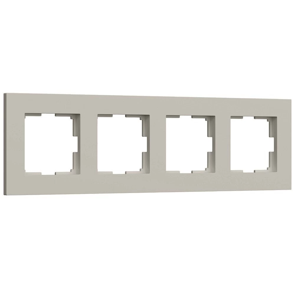 Рамка Werkel Slab четырехместная дымчатая софт (a071628)