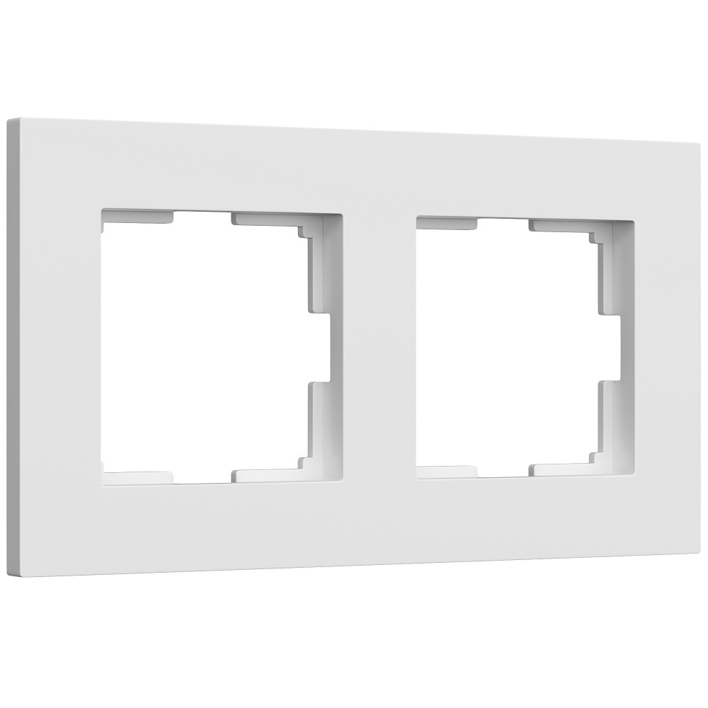 Рамка Werkel Slab двухместная белая софт (a062795)