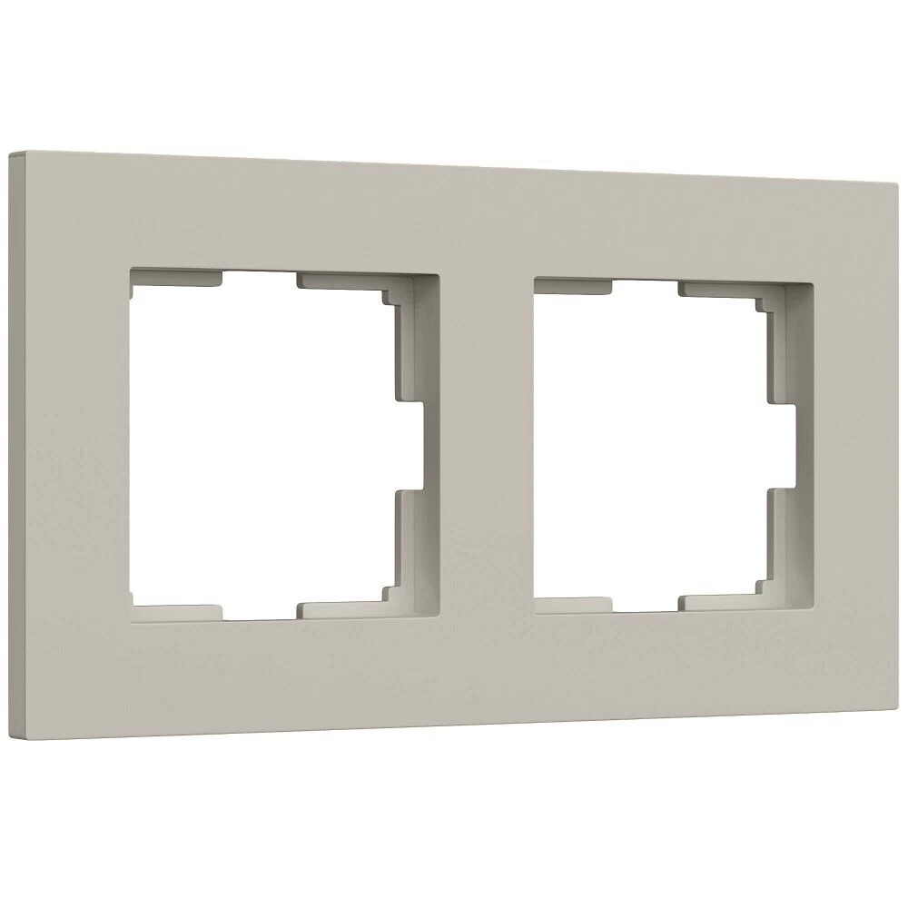 Рамка Werkel Slab двухместная дымчатая софт (a071621)