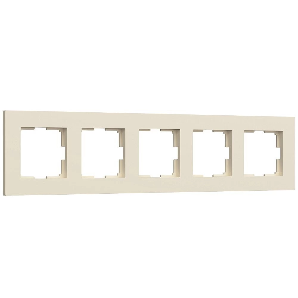 Рамка Werkel Slab пятиместная айвори софт (a067787)