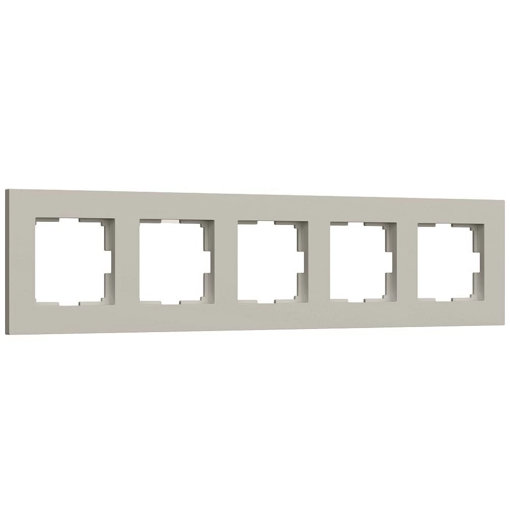Рамка Werkel Slab пятиместная дымчатая софт (a071630)