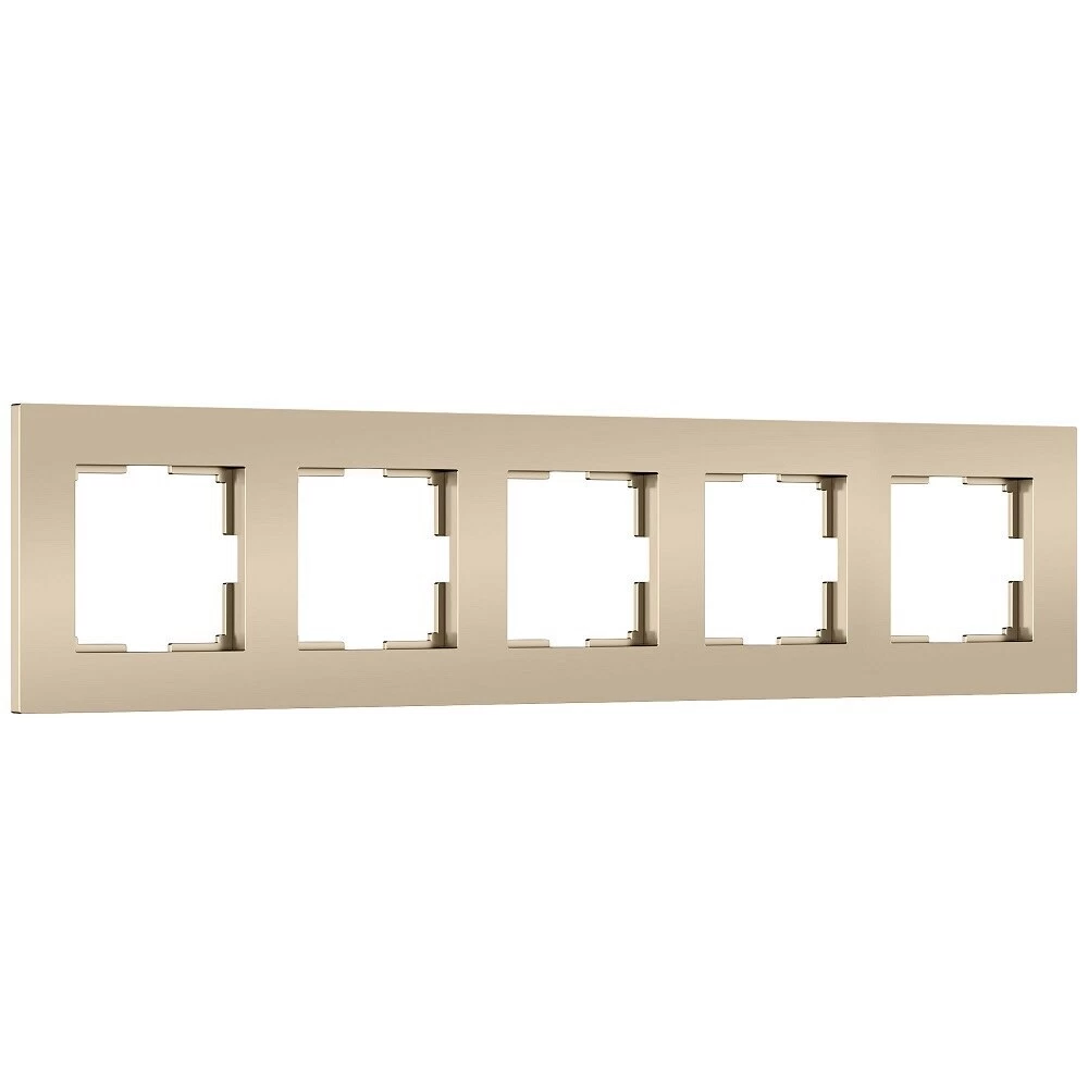 Рамка Werkel Slab пятиместная шампань софт (a071629)