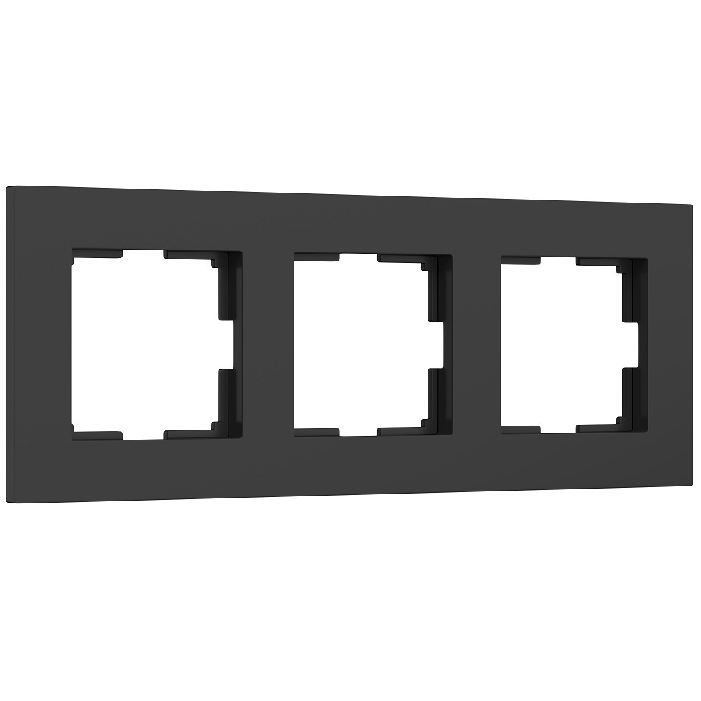 Рамка Werkel Slab трехместная черная софт (a062801)