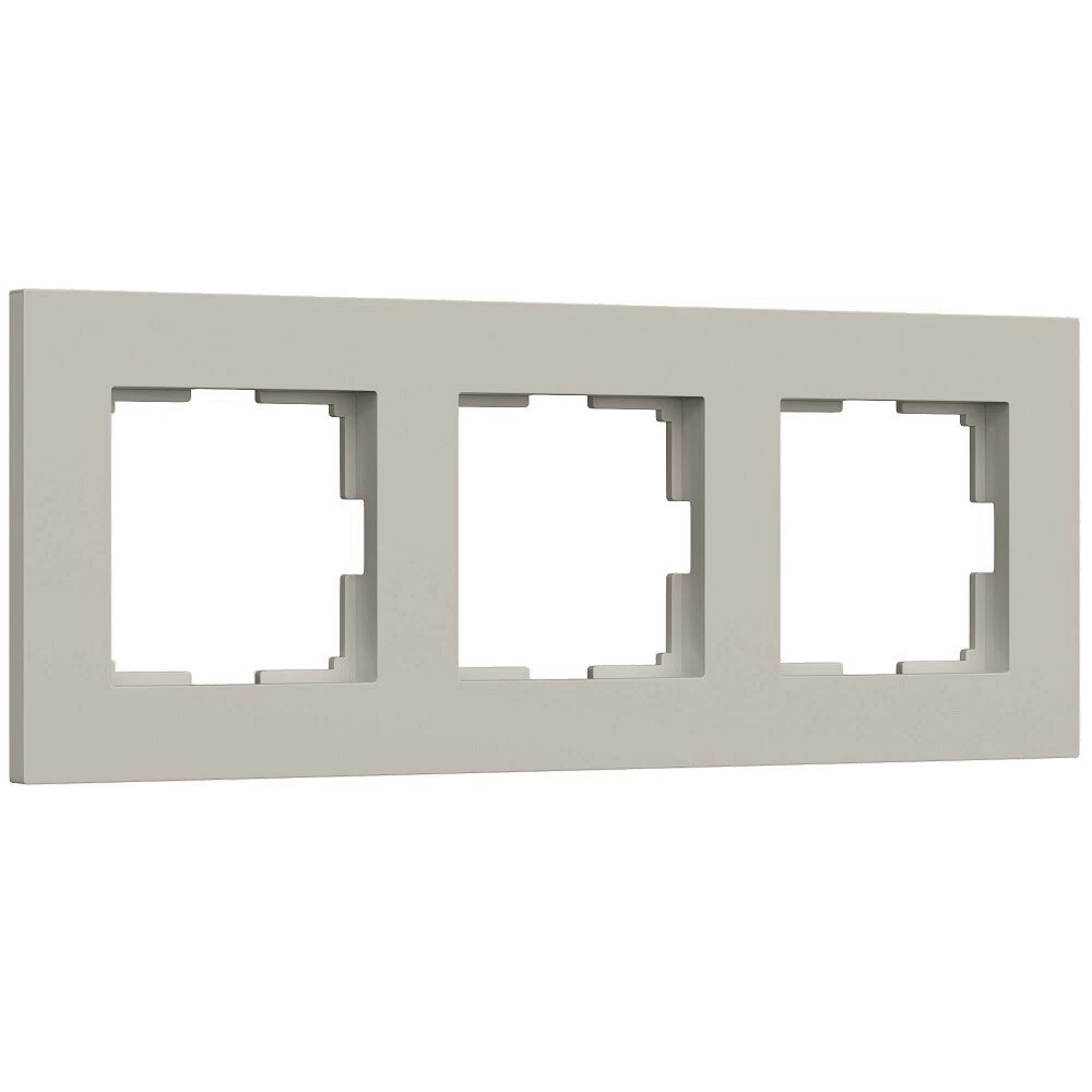Рамка Werkel Slab трехместная дымчатая софт (a071626)