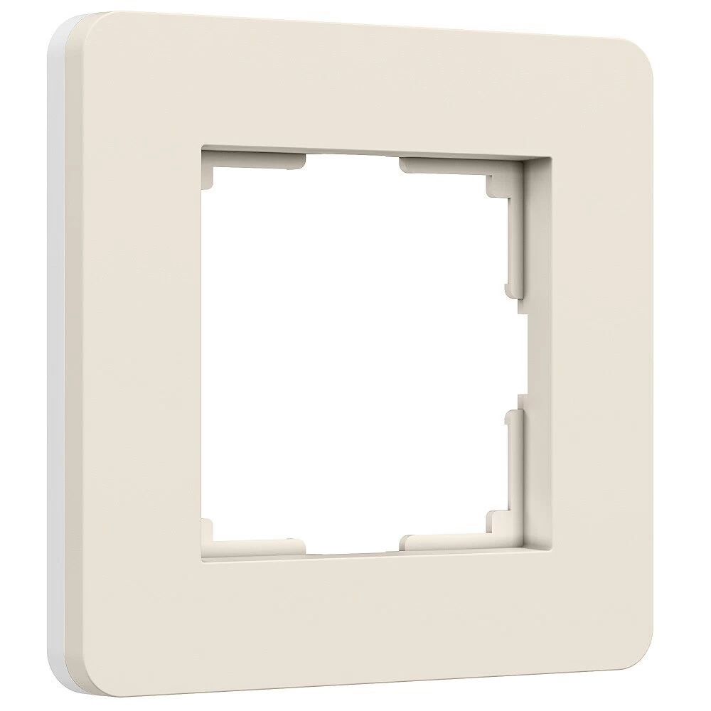 Рамка Werkel Split одноместная айвори/белая soft-touch (a067251)