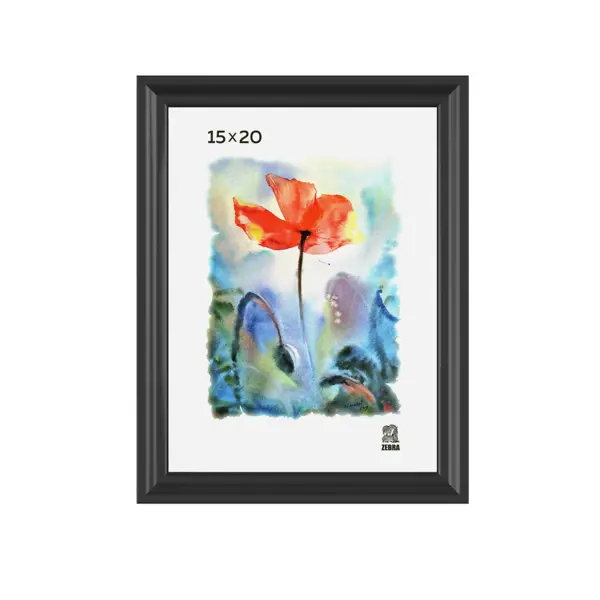 Рамка Zebra 15x20 см цвет черный