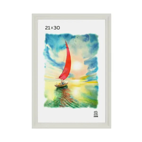 Рамка Zebra 21x29.7 см цвет белый