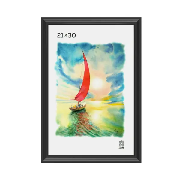 Рамка Zebra 21x29.7 см цвет черный