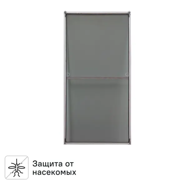Рамочная москитная сетка алюминий/ПВХ 130x50 см цвет белый/серый