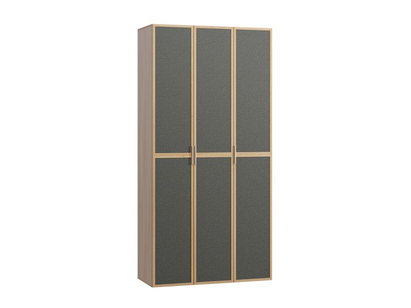 Распашной шкаф Флавир 3-120x250 Рогожка Графитовый