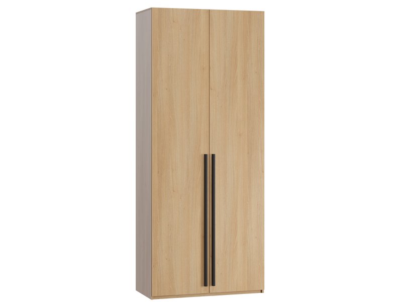 Распашной шкаф Кимбол 2-100x240 Дуб Барбера/Черный