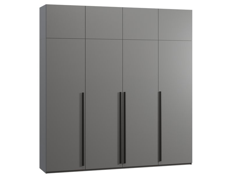 Распашной шкаф Кимбол 4.1-240x250 Графитовый/Черный