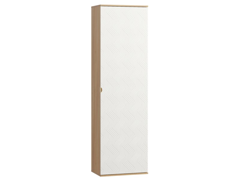 Распашной шкаф Монблан 1.1-63x214 Косы Белый
