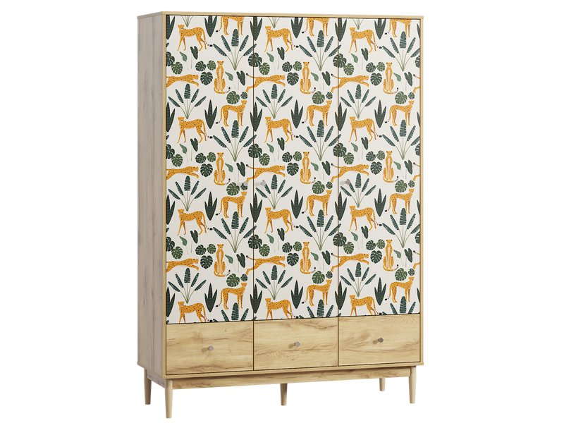 Распашной шкаф Тайрон 3-140x200 Гепард