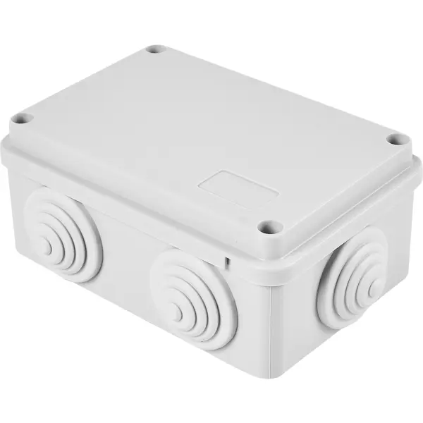 Распределительная коробка открытая Lexman 120x80x50 мм 6 вводов IP55 цвет серый