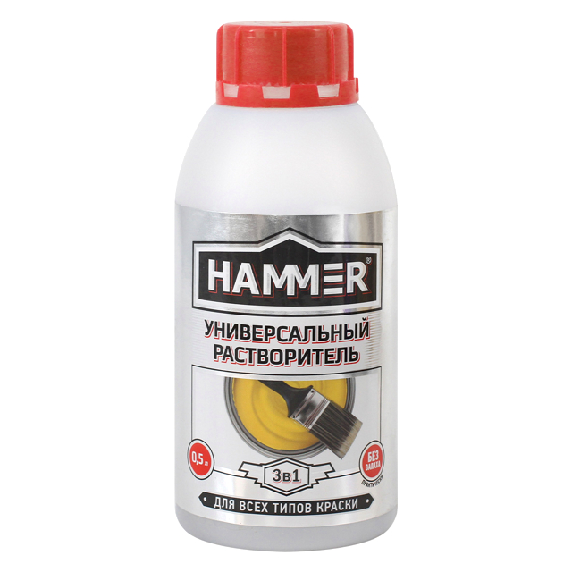 растворитель-очиститель HAMMER 0,5 л, арт.ЭК000126966