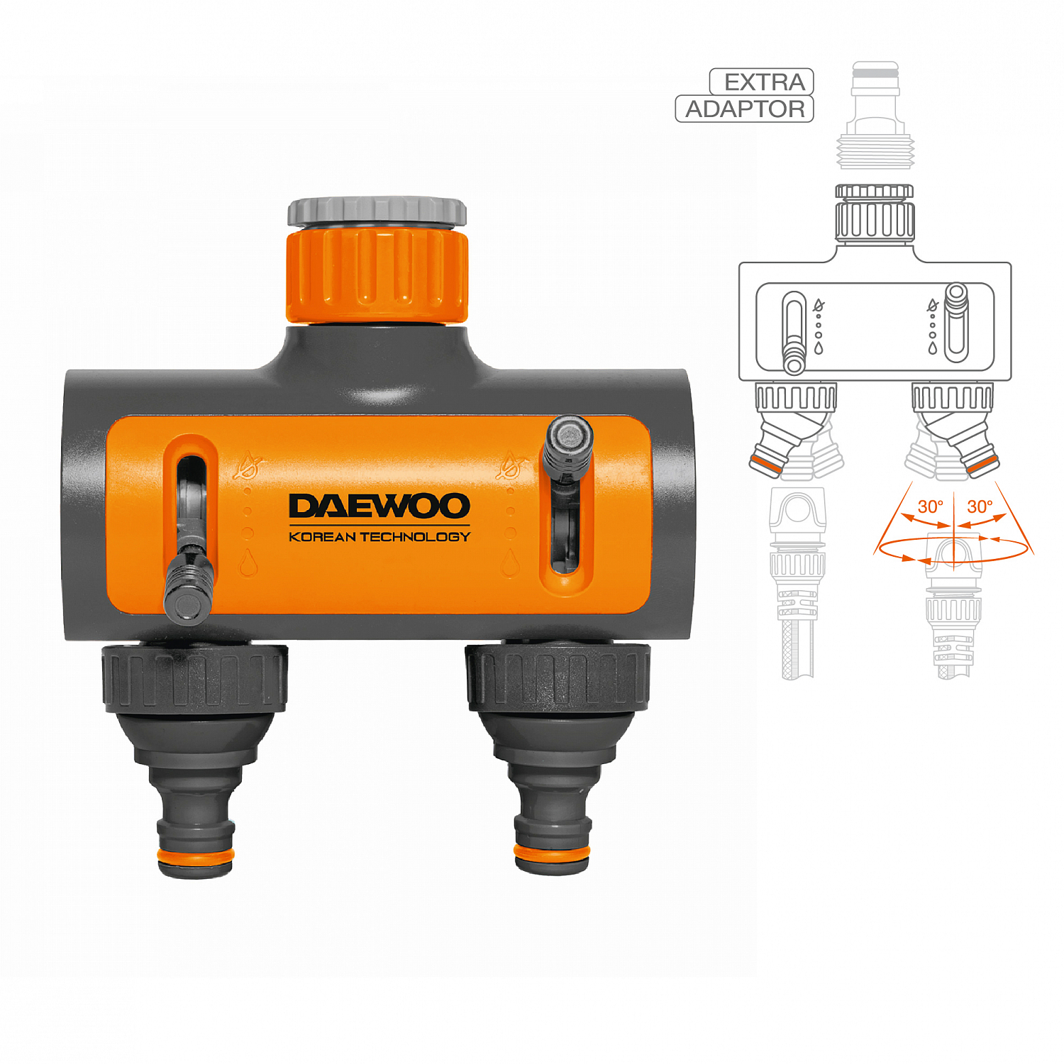 Разделитель DAEWOO 2-х канальный 3/4"и 1" 26.5-33.3мм
