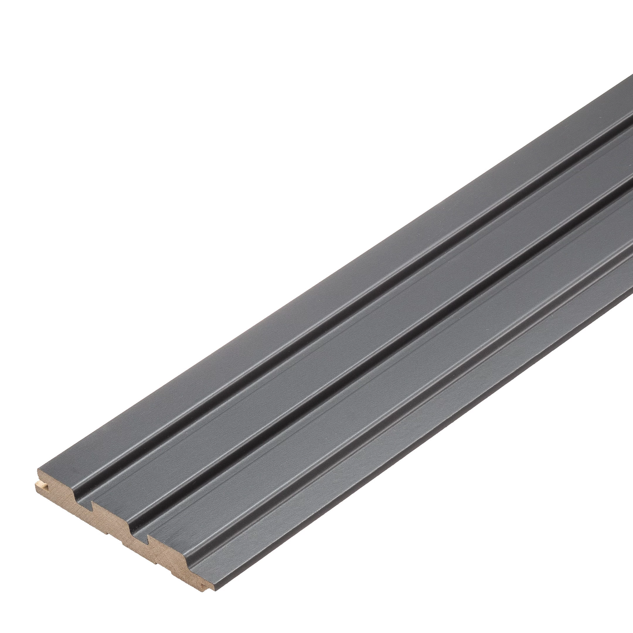 Реечная панель МДФ black lead 2700х119х16 мм Stella 0,32 кв.м