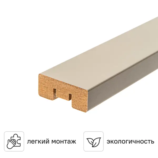 Реечная панель МДФ Portika цвет бежевый 2700x16x40 мм